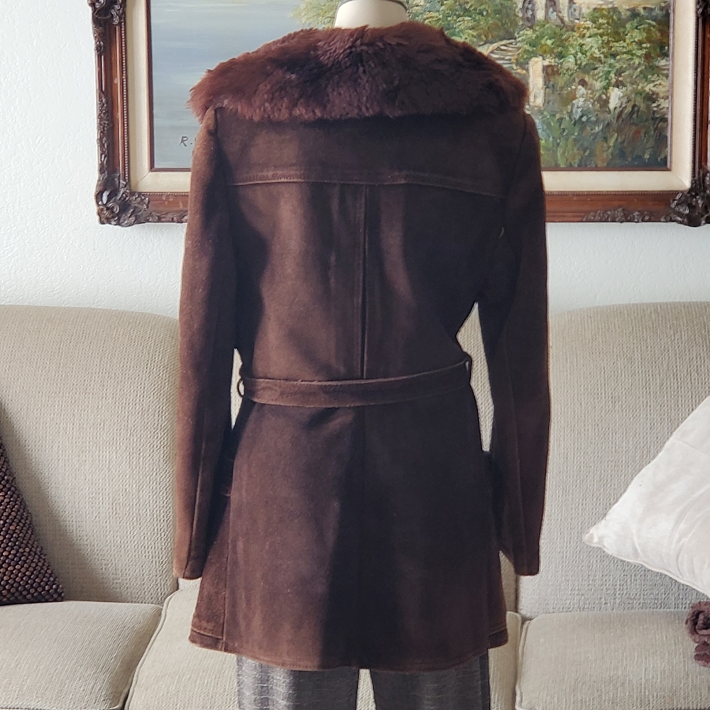 Rare Genuine Leather Made in Argentina Vintage Suede Coat with WPL# - Picture 4 of 15